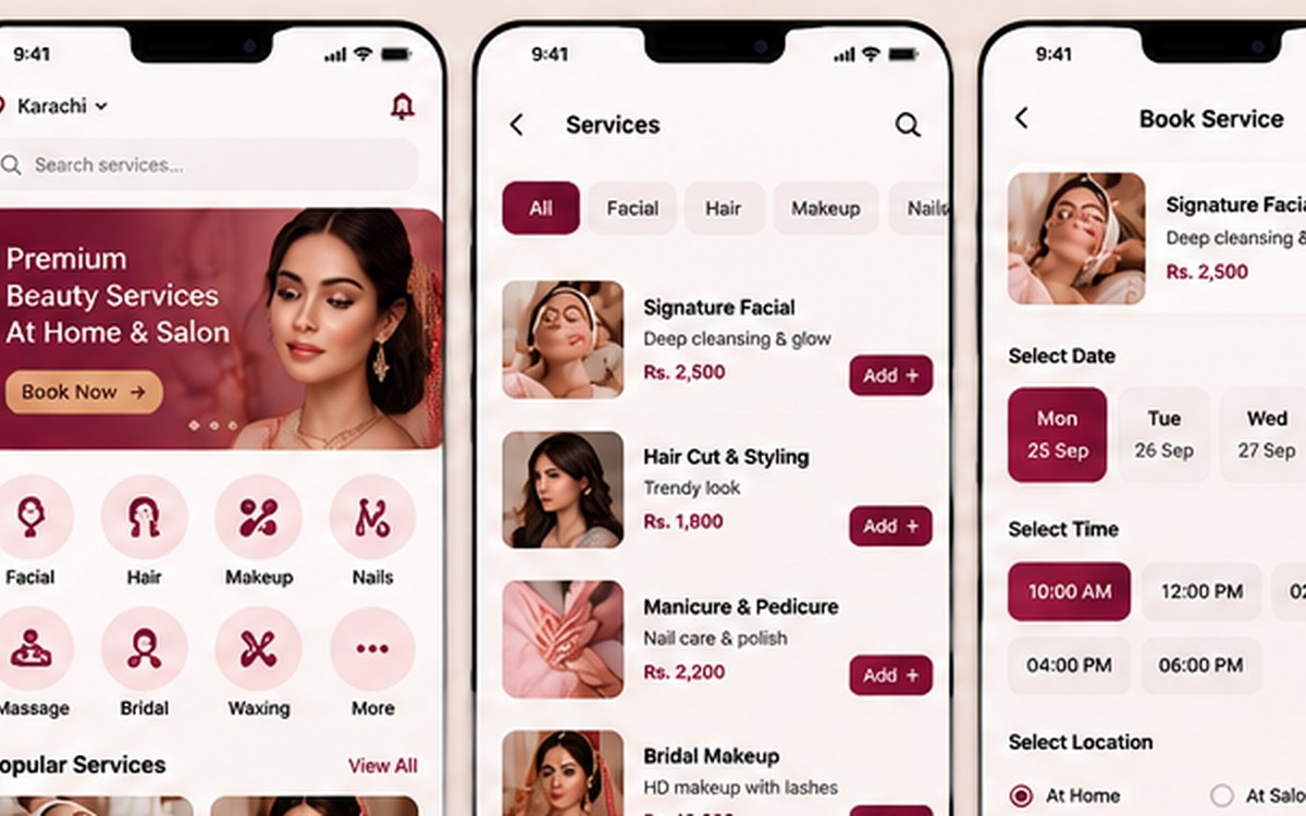 Mirah Ladies Salon beauty booking mobile app